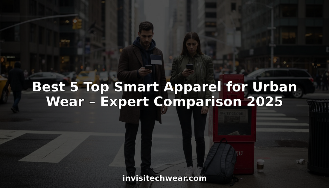 Professionals in smart apparel on urban street