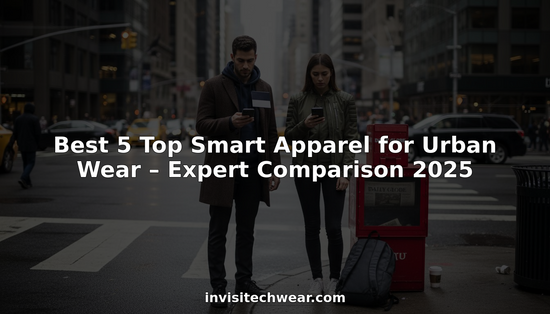 Professionals in smart apparel on urban street