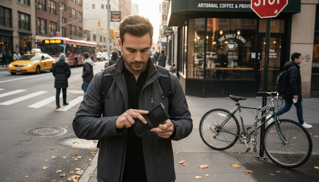 Urban professional displays smart fashion accessories
