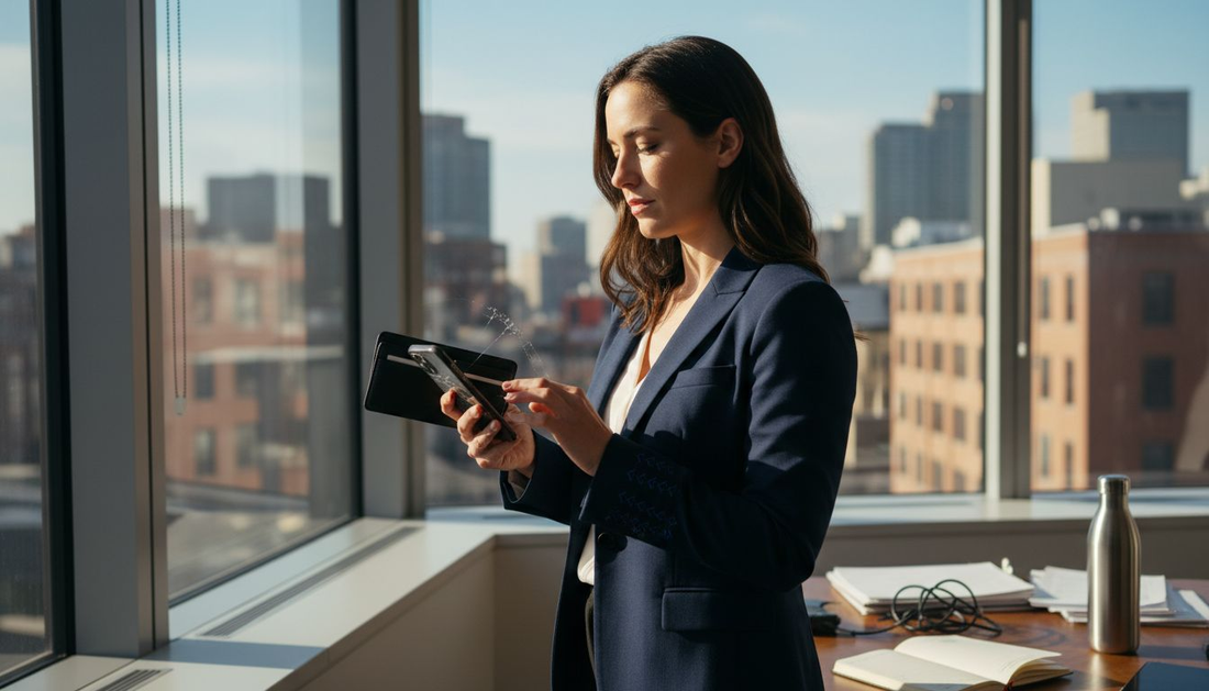 Professional wearing smart business tech apparel