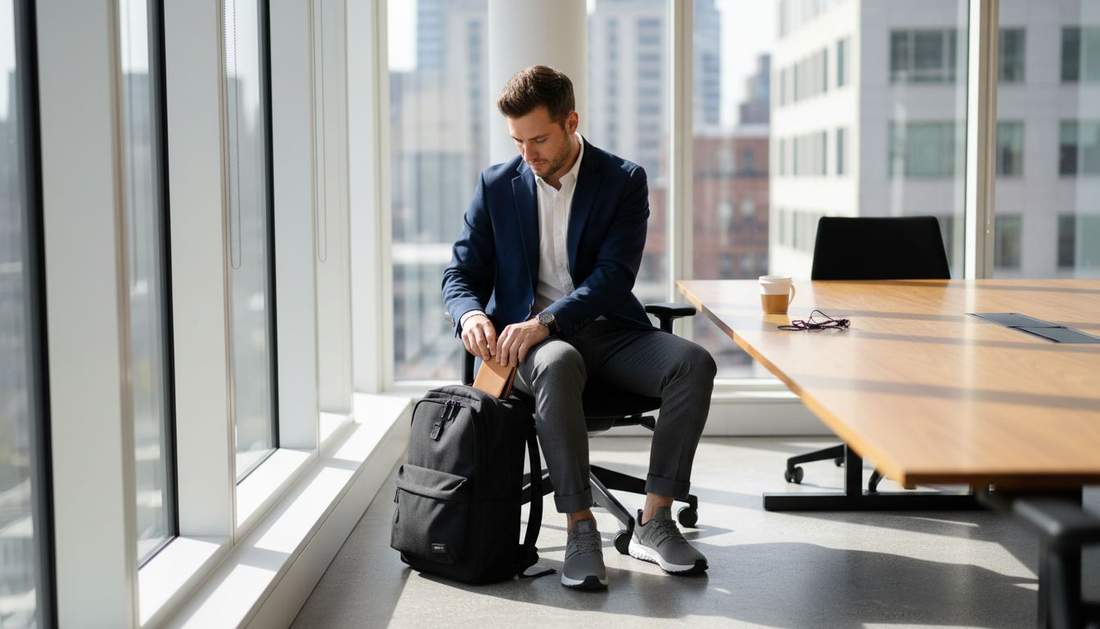 Professional retrieving wallet among smart office accessories