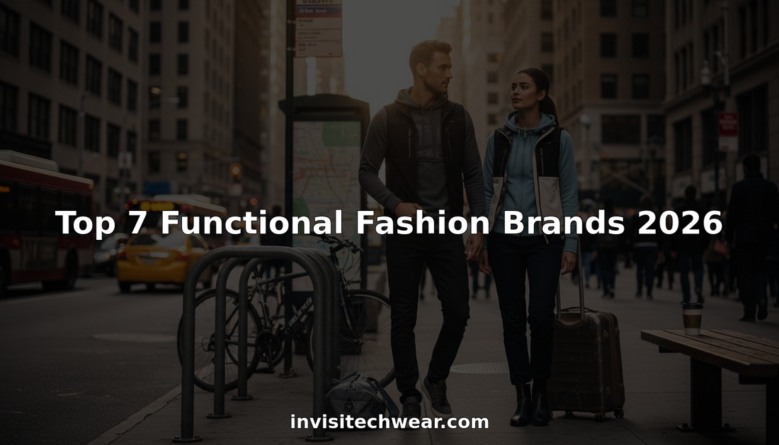 Professionals wearing functional fashion on city sidewalk