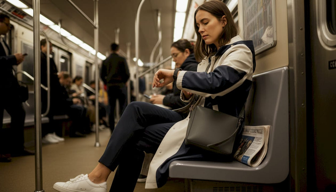 Commuter with style-driven security tech accessories