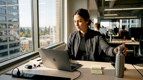 Tech professional in functional fashion at desk