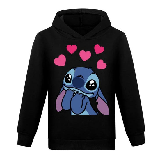 Boys Hoodies 2025 Spring Cartoon Stitch Baby Boy Hooded Sweatshirts Christmas Children&