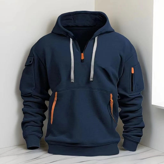 New Shoulder Drop Hooded Sweatshirt Men&