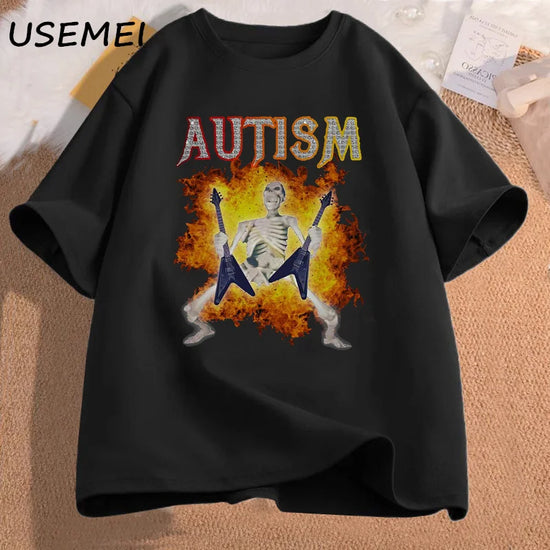 Autism Funny Skeleton Meme Men&